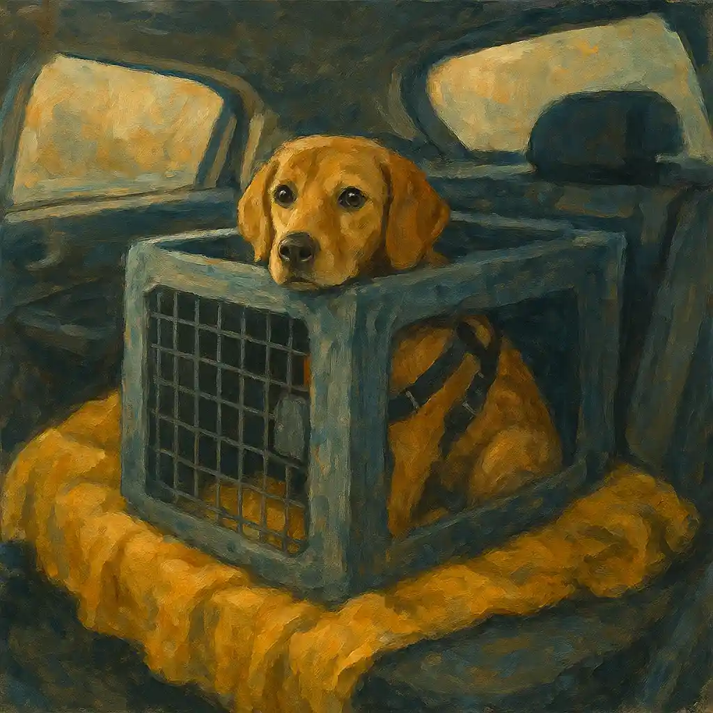 Carsharing: Secure Dog in Car — Box/Harness; Blanket; No Free Seats; Cleaning