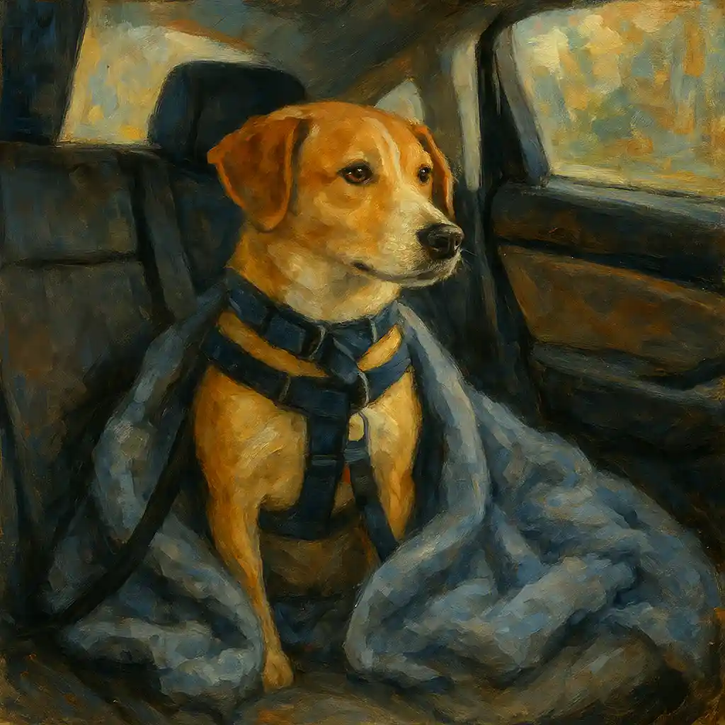 Carsharing: Secure Dog in Car — Box/Harness; Blanket; No Free Seats; Cleaning