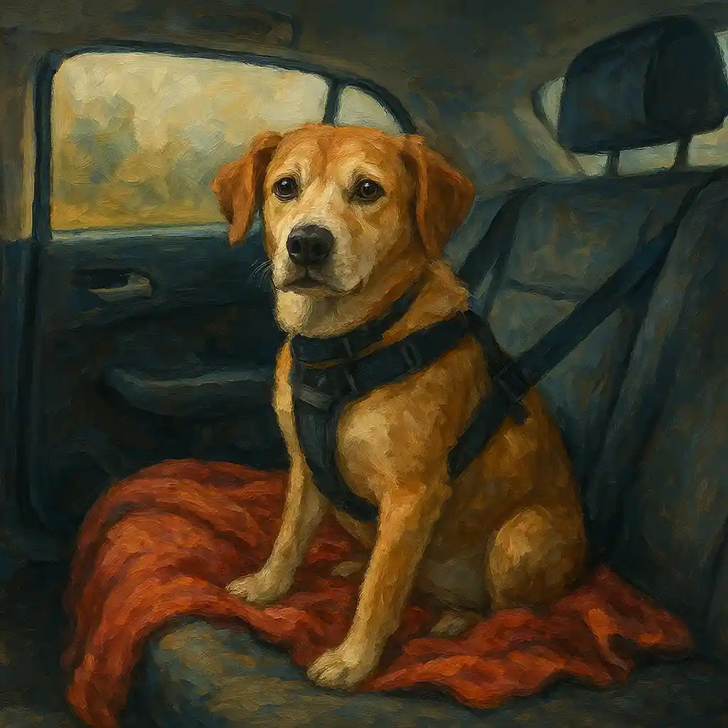 Secure Dog in Car: Box or Harness, Blanket Protection, No Free Seats, and Easy Cleaning 1 Carsharing: Secure Dog in Car — Box/Harness; Blanket; No Free Seats; Cleaning