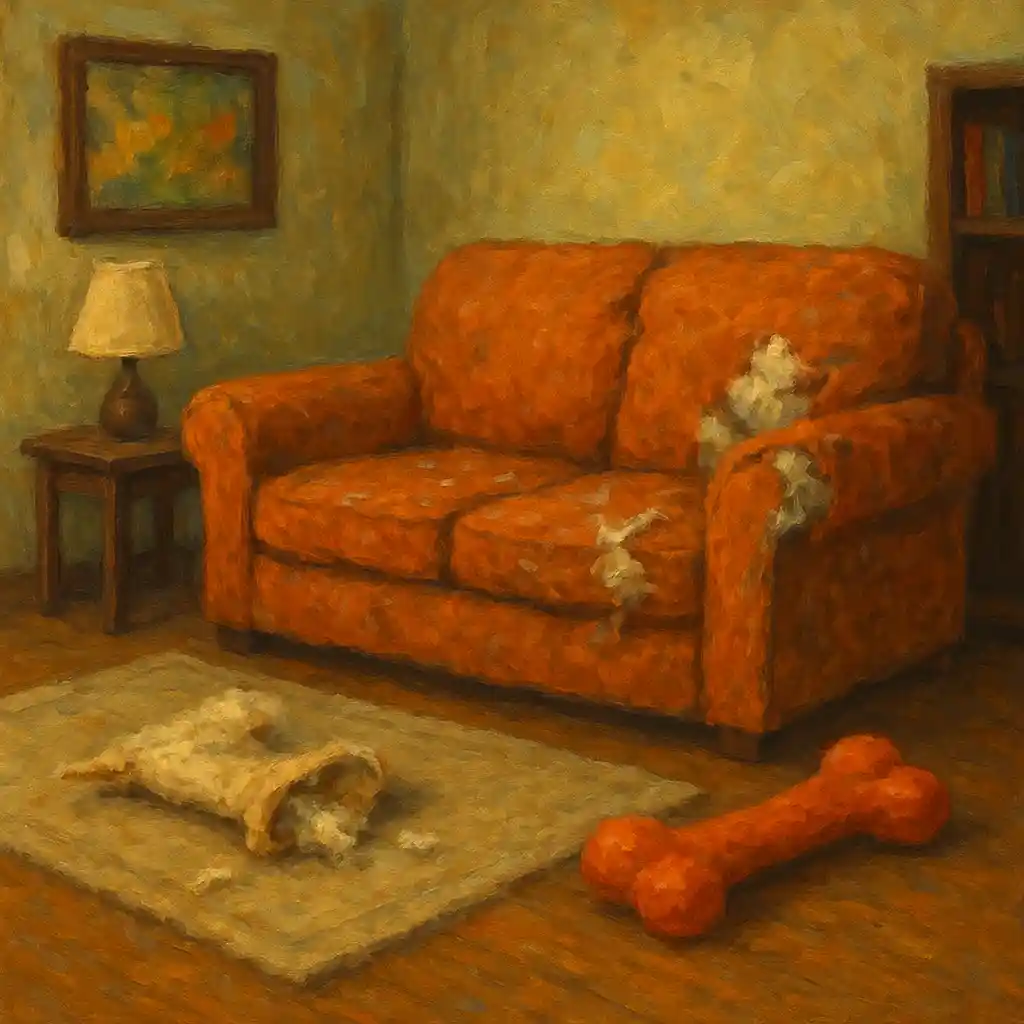 Chew Destruction: Create “Sacrifice Zone” — Legal Chew Area; Fix Chew Toy; Cover Furniture; Rotate