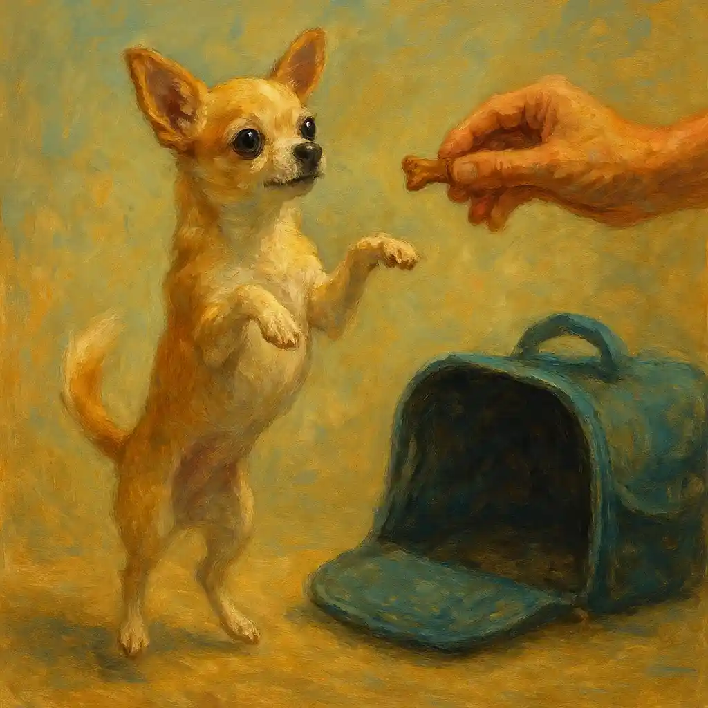 Chihuahua Jumping on Guests: Fix It with a Carrier or “Sit” + Reward 1 Chihuahua Guest Jumping Fix — Carrier or “Sit”; Reward
