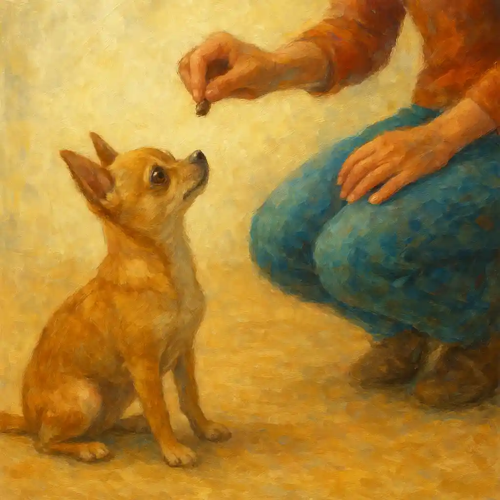 Chihuahua Kid Jumping Prevention — “Sit” Before Attention; Reward