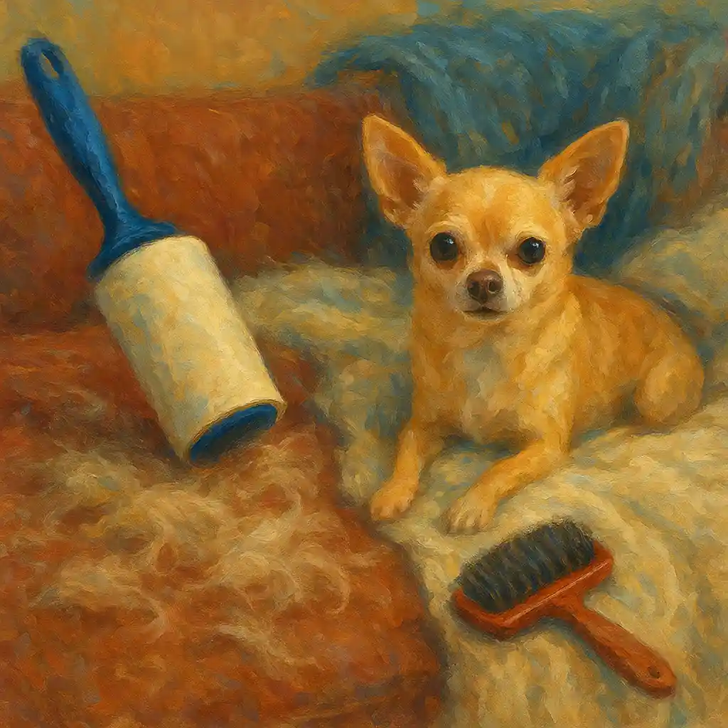 Chihuahua Shed Hair Quick Clean — Lint Roller; Washable Throws; Daily Brush