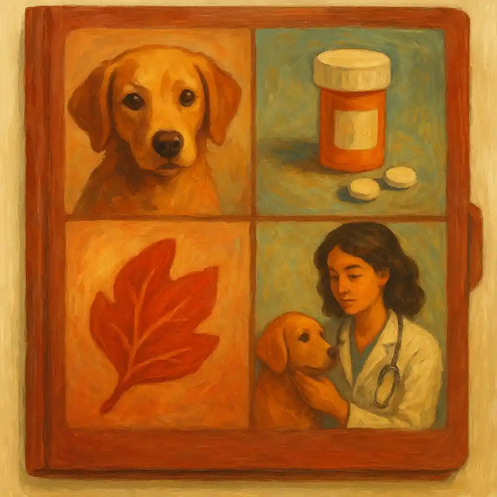Dog Emergency Folder: Digital + Paper — Vaccination Photo; Meds; Allergies; Clinic; Sitter