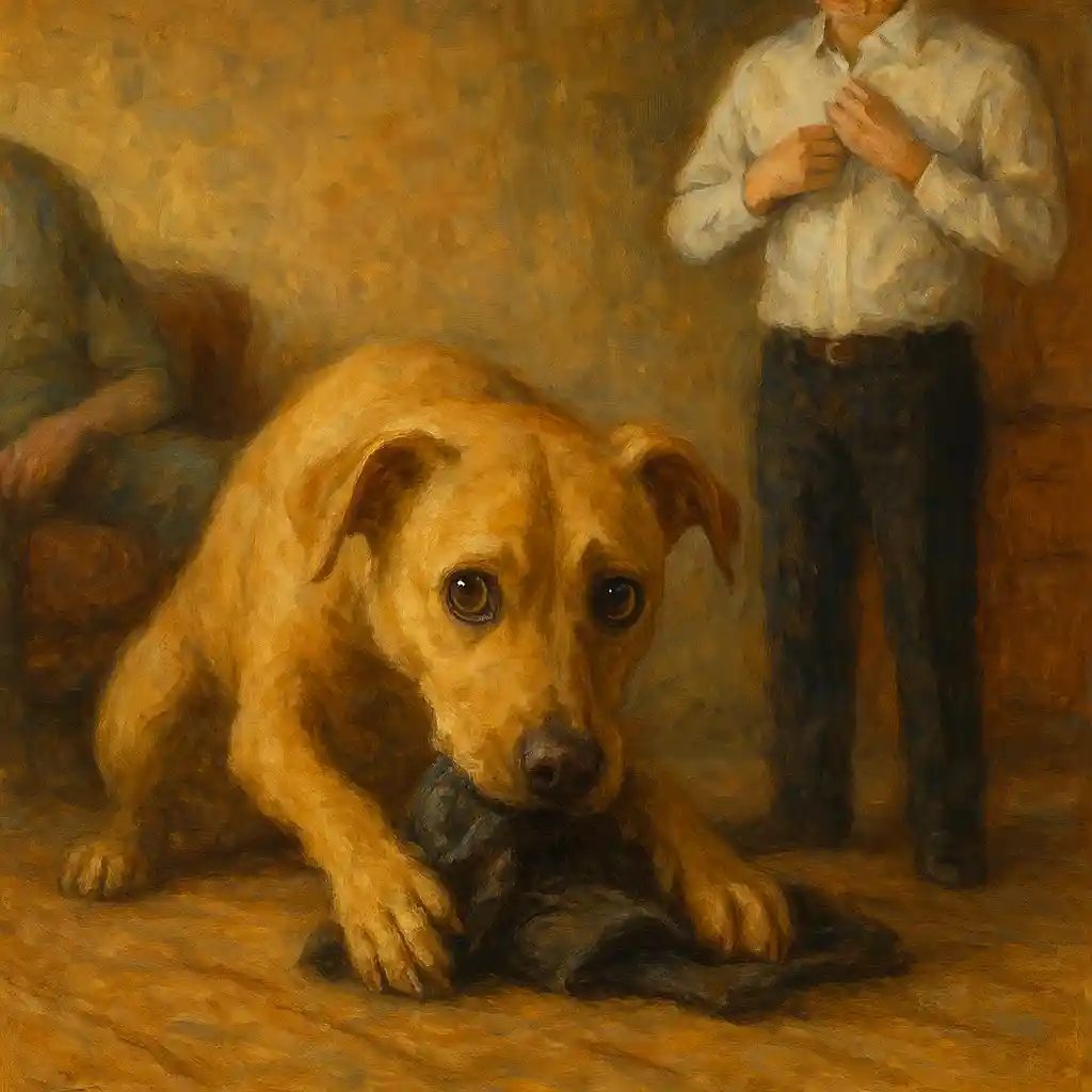 Dog Panics When You Get Dressed: A Calm Setup Change and Training Plan 1 Dog Panics When You Get Dressed: Change Setup — Dog in Zone; Chew Item; You Dress Quietly; Then Training
