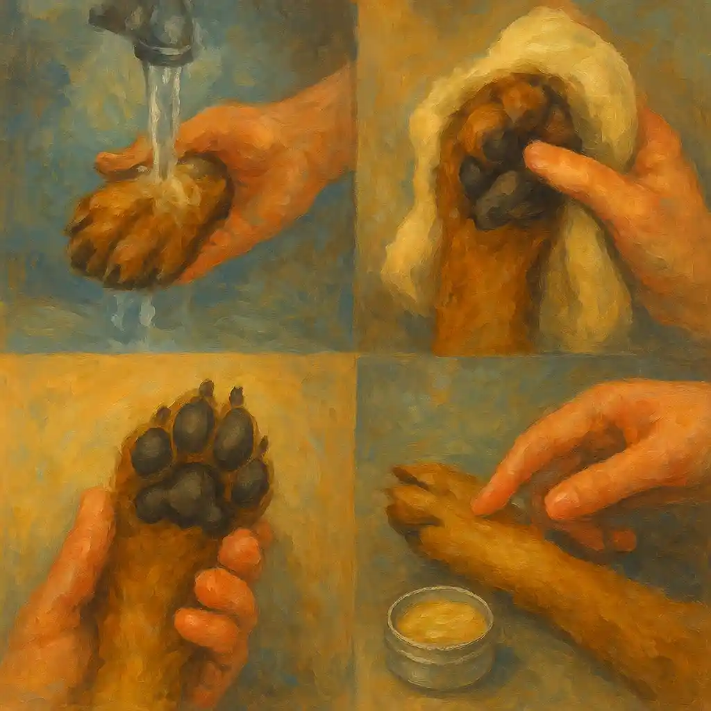 Paws After Berlin Walk: Mini Routine — Rinse; Dry; Check Pads; Thin Balm