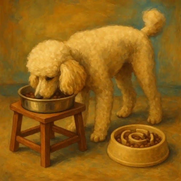 Standard Poodle Bloat Prevention Plan: Elevated Bowl, Slow Feeder, and Feed Schedule