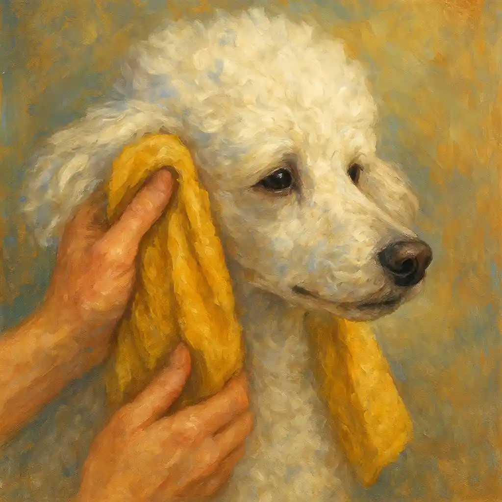 Poodle Ear Ventilation After Bath — Dry Thoroughly; Avoid Moisture Traps