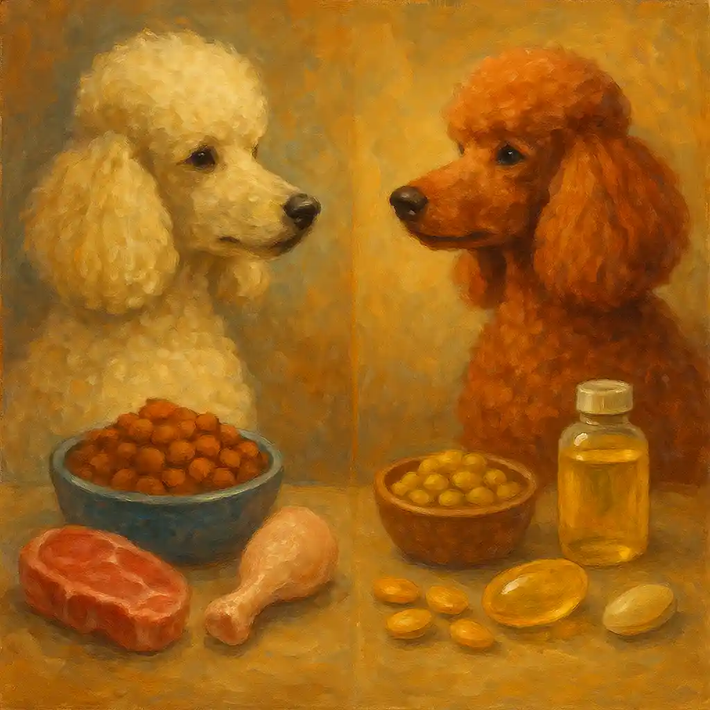 Poodle Nutrition for Show vs. Pet — Protein Needs; Coat Supplements; Omega-3 Timing