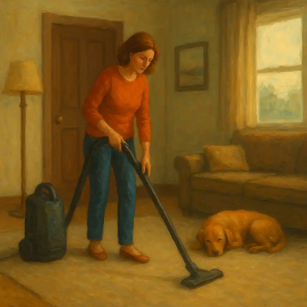 Quiet Vacuuming: Less Stress — Time of Day; Door Closed; Dog Occupied; Quiet Mode