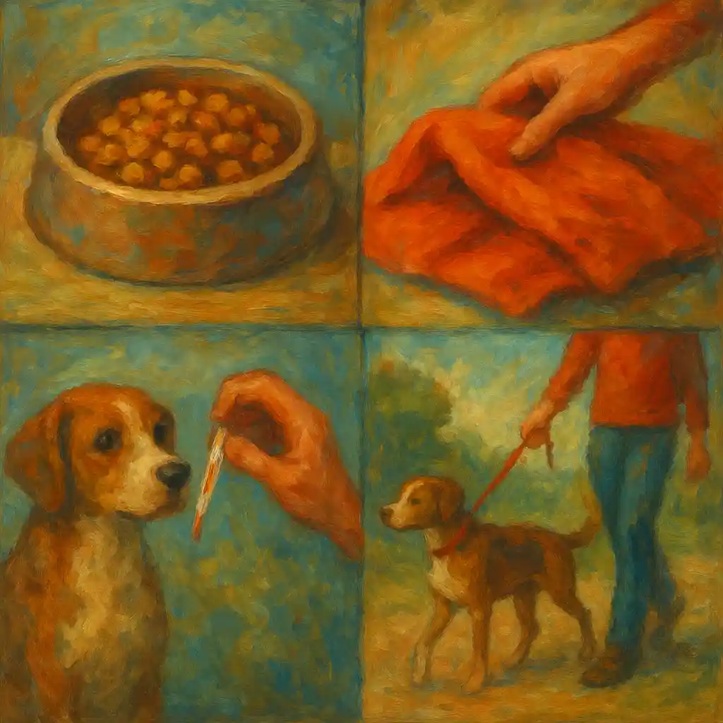 Sitter Handover: Dog-Centered — Food; Fold Care; Heat; Triggers; Walk Rules