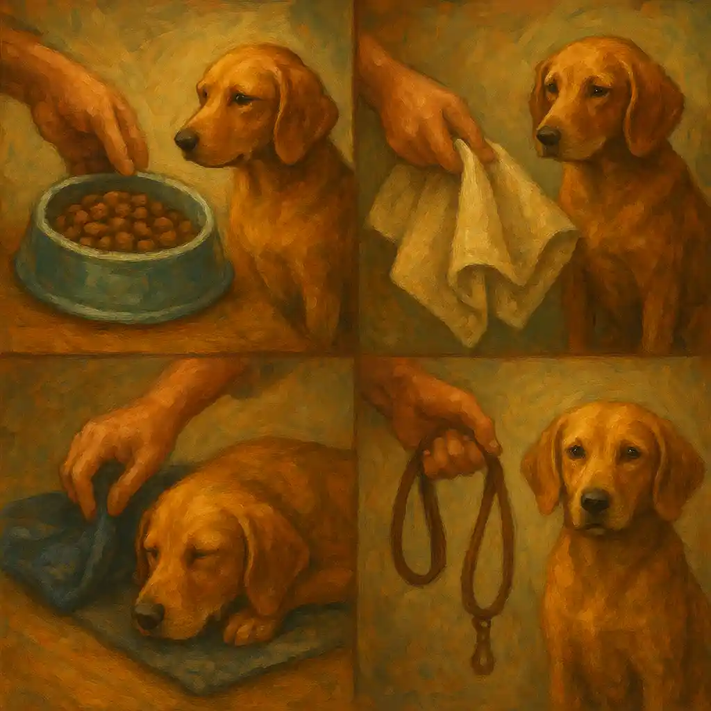 Sitter Handover: Dog-Centered — Food; Fold Care; Heat; Triggers; Walk Rules