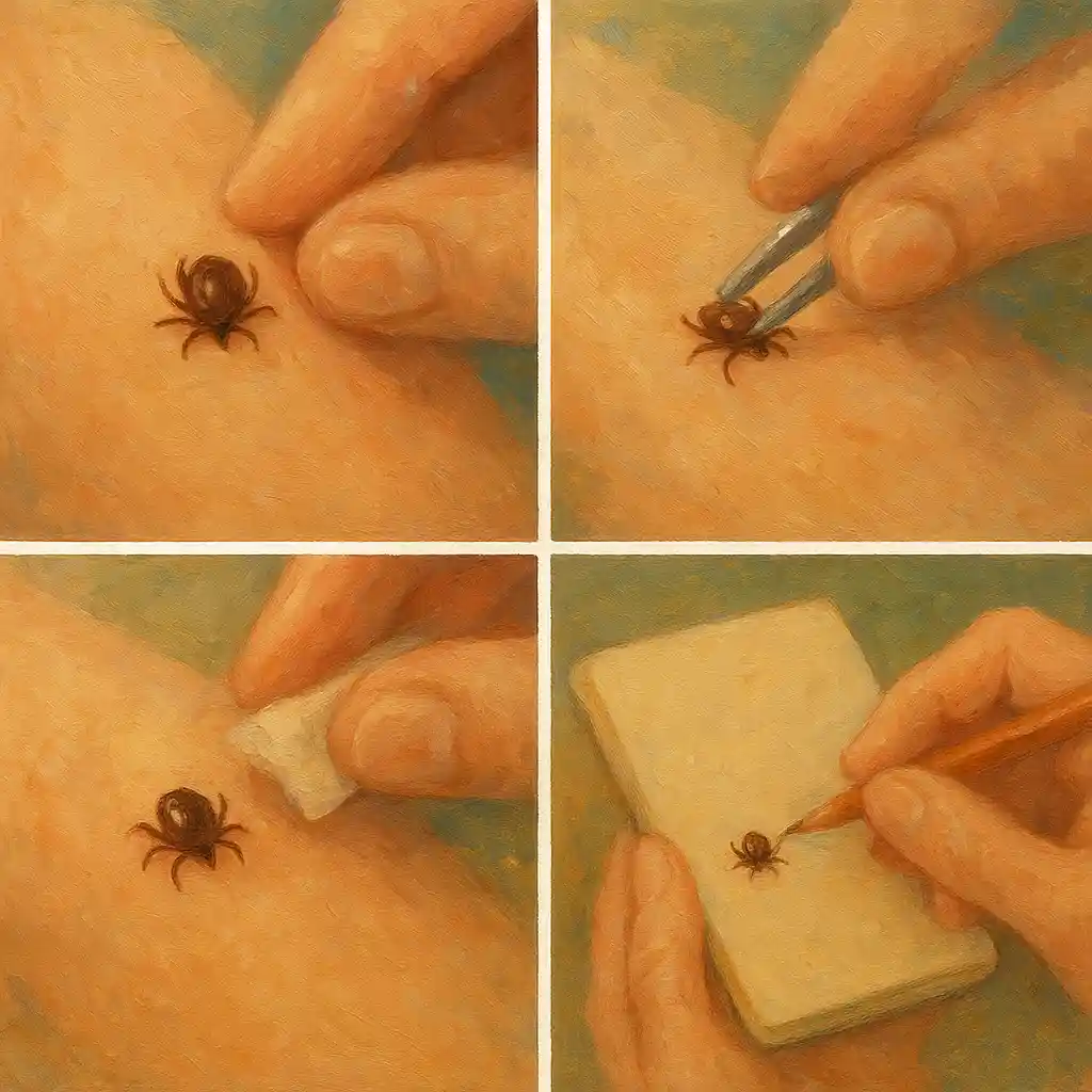 Tick Removal: 5 Steps — Position; Pull; Disinfect; Note Date
