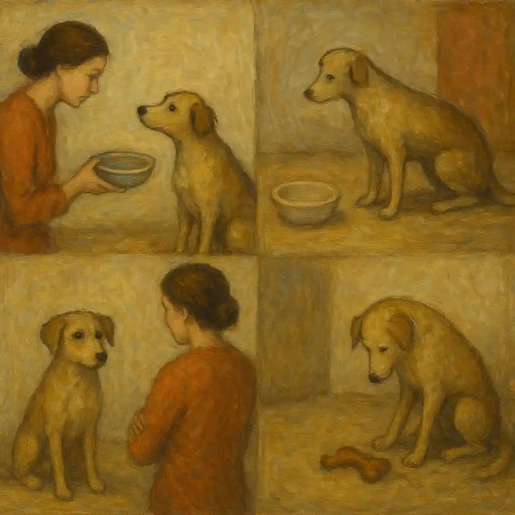 When Dog Begs Constantly: Feeding Ritual — Fixed Times; Bowl Away; Ignore; Alternative Occupation