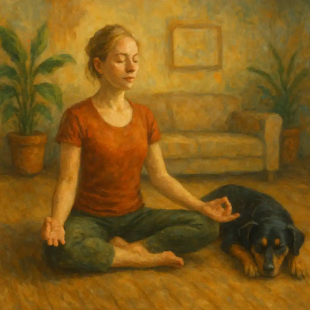 When Yoga Doesn’t Work: 8-Minute Dog-Friendly Alternative — 3 Quiet Poses; Dog Occupied; Same Time; Success = “Calmer Than Yesterday”