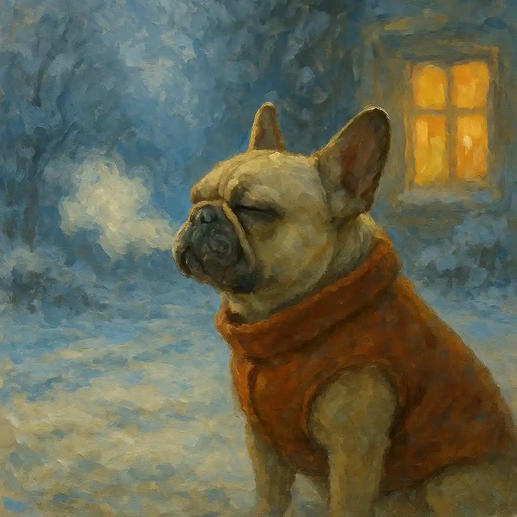 Winter: Cold Air & Frenchie Breathing — Shorter; Warm Up Inside; Possibly Coat; Rest After
